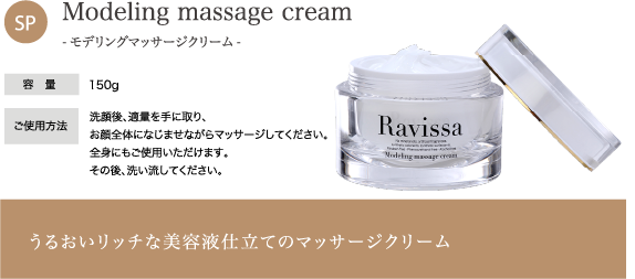 Modeling massage cream